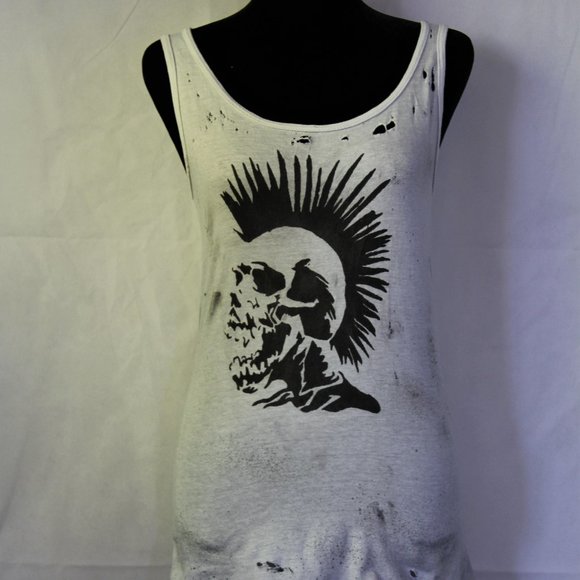 The Exploited Punk Skull Mohawk Handmade Women's - Picture 1 of 6